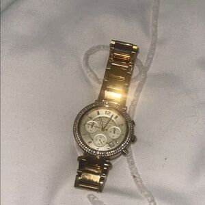 Michael Kors Gold-Tone Women's Watch with Crystal Accents MK5354